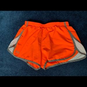 Bright Orange Under Armour Women’s Athletic Shorts